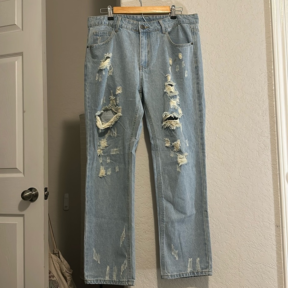 Loose Fit Blue Jeans